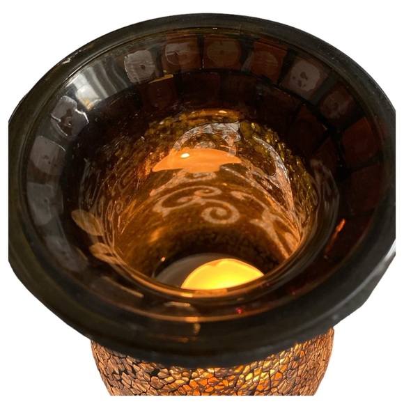 PartyLite Amaretto Swirl Multi Tealight Lamp P91067B & P91057S * RETIRED * - Picture 5 of 15